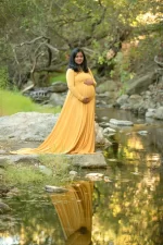 Full Sleeves Dress Elegant Maternity Dress For Photography