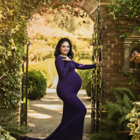 Purple Stylish Pregnancy Dress - Styl Gowns