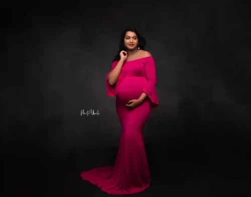 Elegant Full-Sleeve Maternity Dress for Your Baby Shower