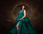 Jade Green Natural Beauty Robe for Photoshoots