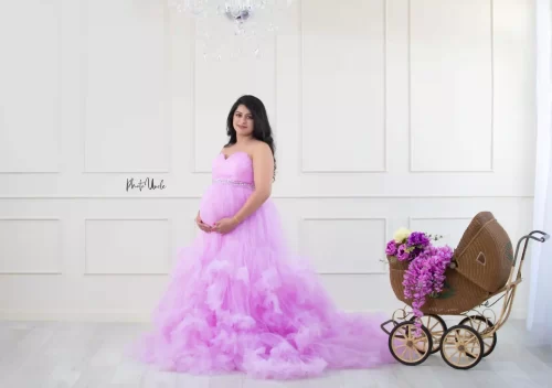 Lilac Blossom Maternity Dress: A Breathtaking Option for Moms-to-Be