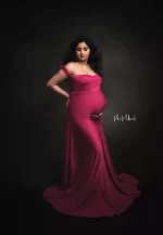 Radiant Off Shoulder Long Maternity Photography Dress