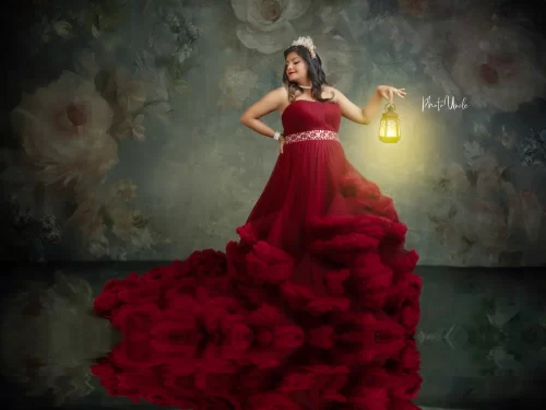 Mesmerizing Enchanting Red Mommy Dress