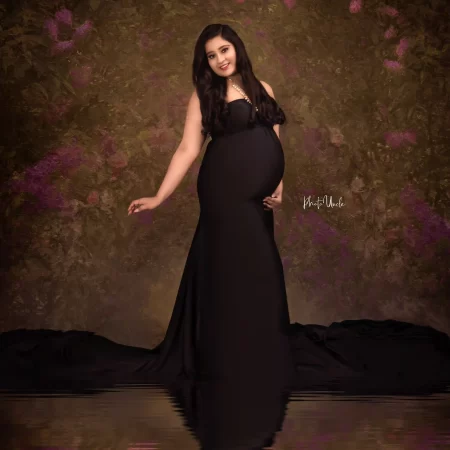 Ravishing Black Chiffon Maternity Wrap for a Sophisticated and Romantic Look