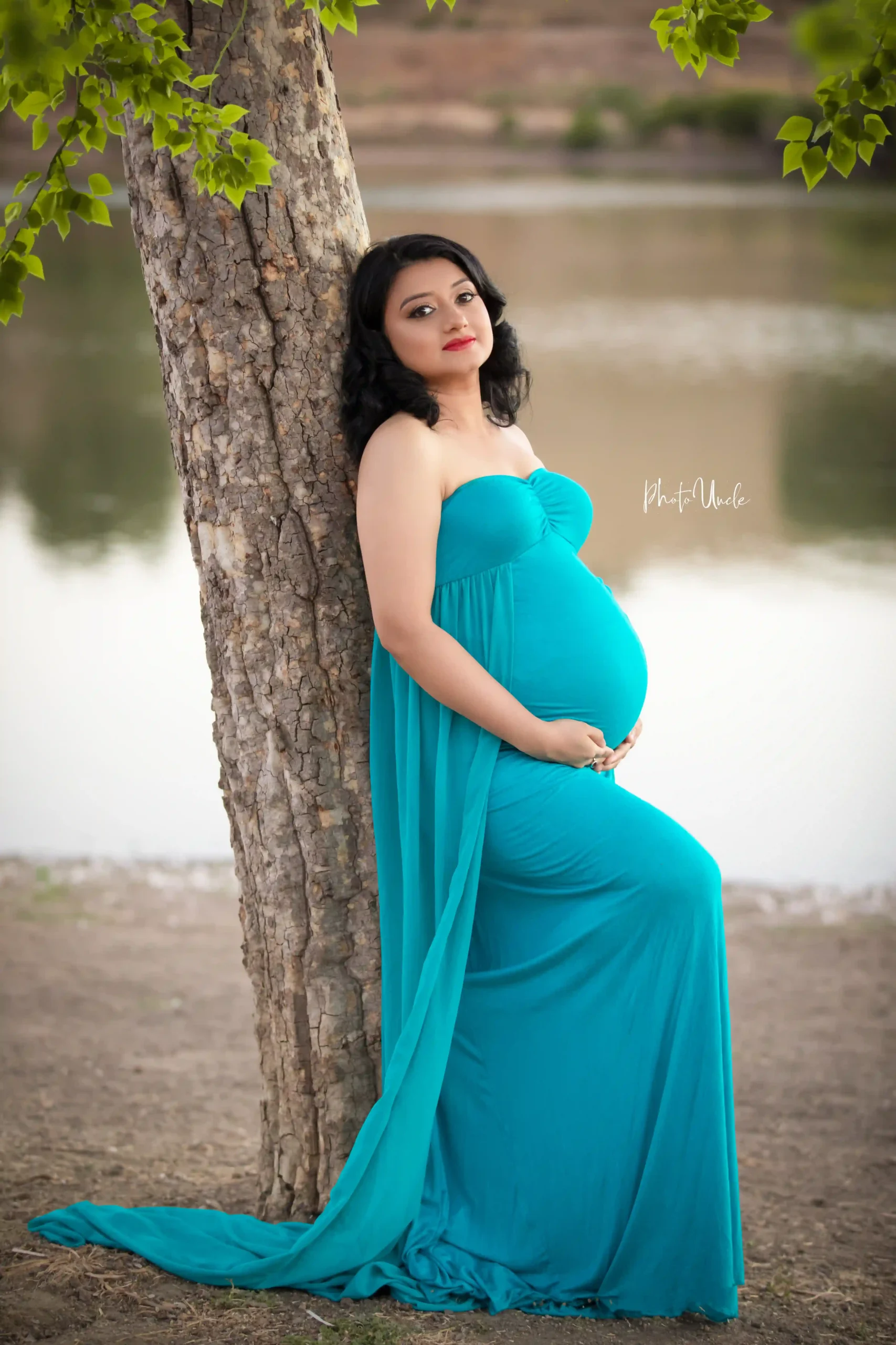 Charming Chiffon Gown - Maternity Gown for Photo Shoots