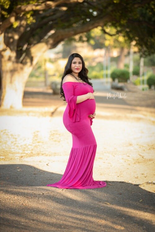 Elegant Full Sleeve Maternity Dress For Your Baby Shower